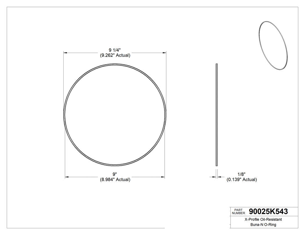 Technical drawing - 90025K543